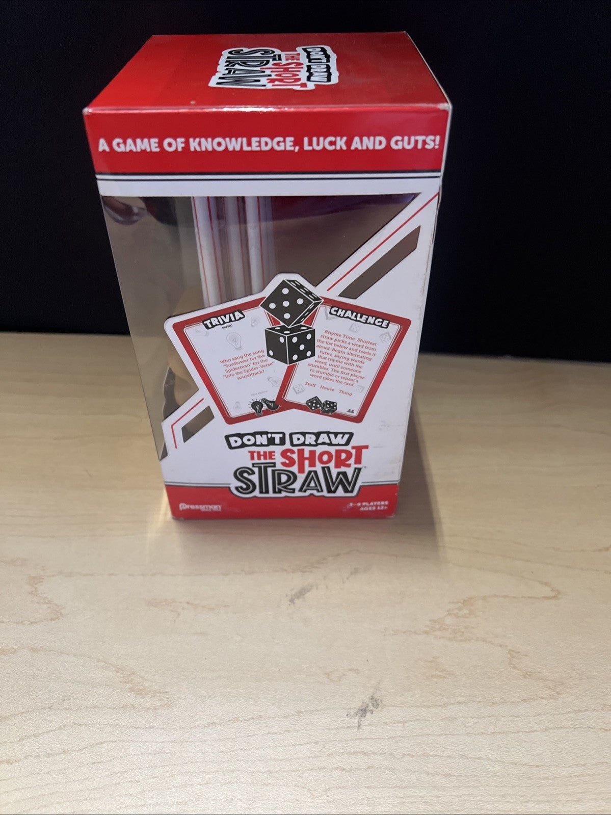 Pressman Toy "Don't Draw the Short Straw" Ages 12+ for 3-9 Players Unopened Box