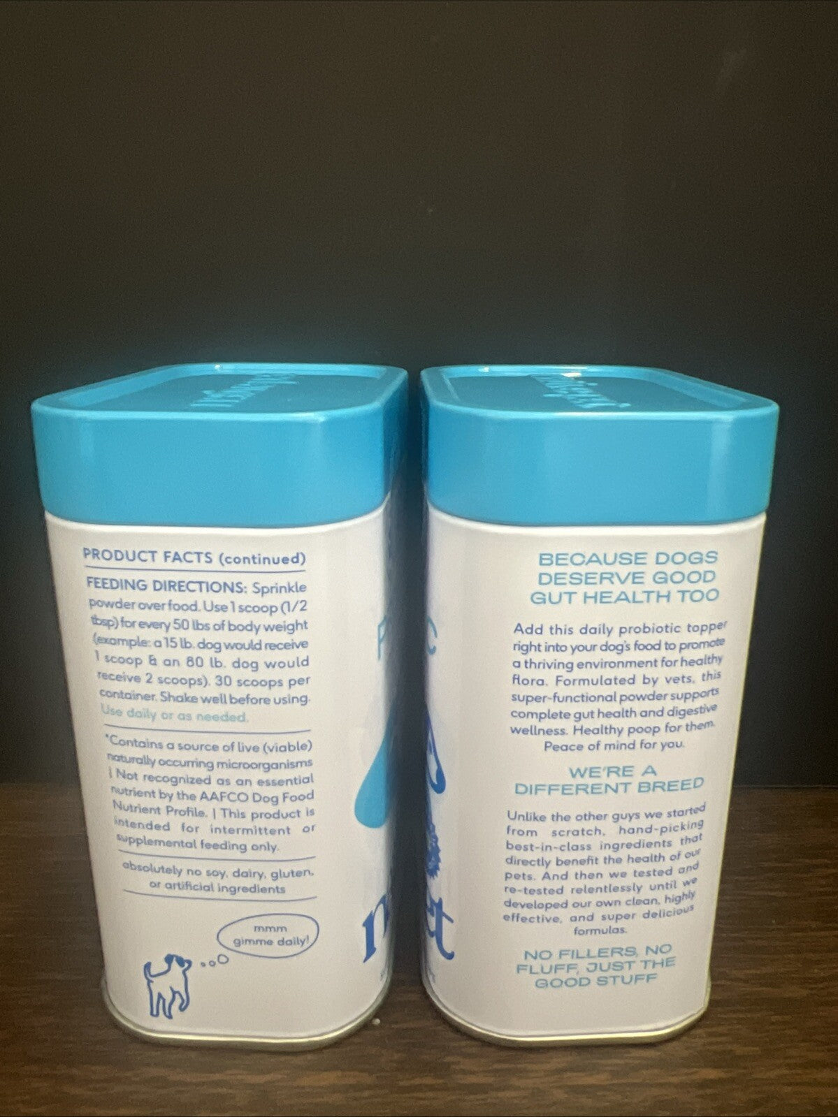 2pk Native Pet Probiotic for Dogs-4.1oz x2 (8.2oz) Powder for Gut Health, 02/26