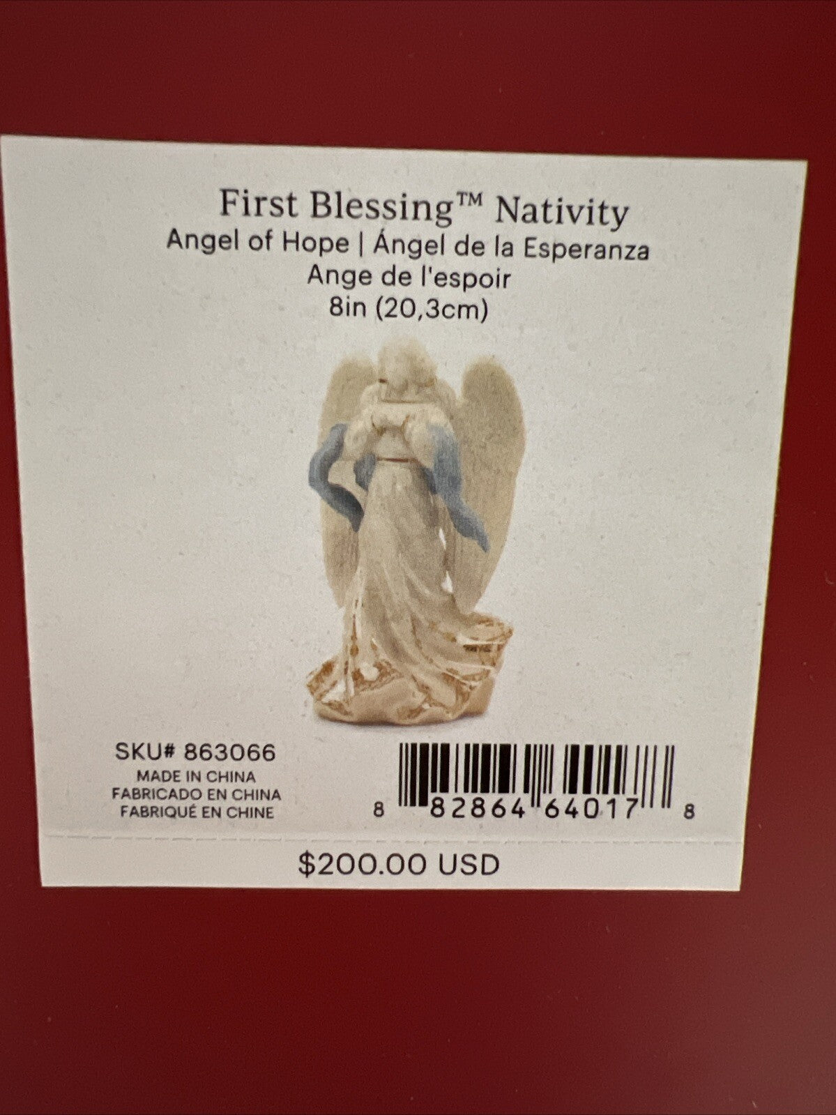 Lenox First Blessing Nativity Angel of Hope Porcelain Christmas Figurine 863066