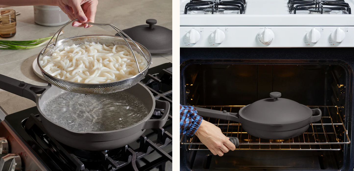 Our Place Always Pan 2.0 10.5” CHAR Nonstick Pan w Lid, Spatula, Basket