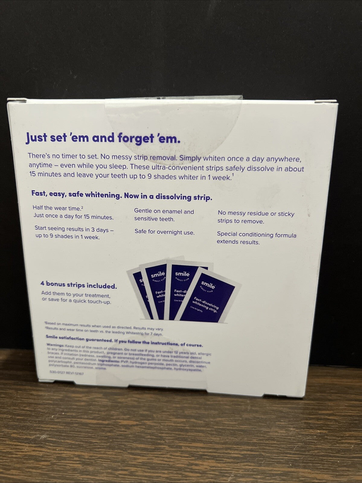 Smile Direct Club Whitening-Fast dissolving Whitening Strips 18 (9 Applications)