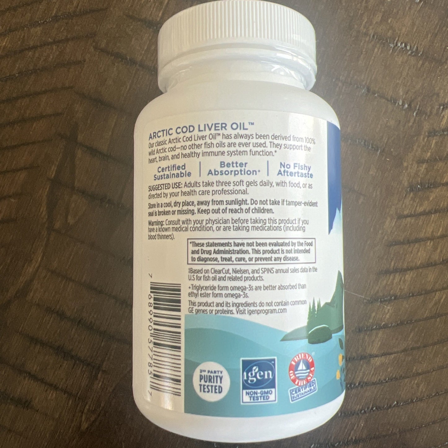 Nordic Naturals Arctic CLO All Natural Cod Liver Oil Soft Gels Lemon 90 Ct 2027