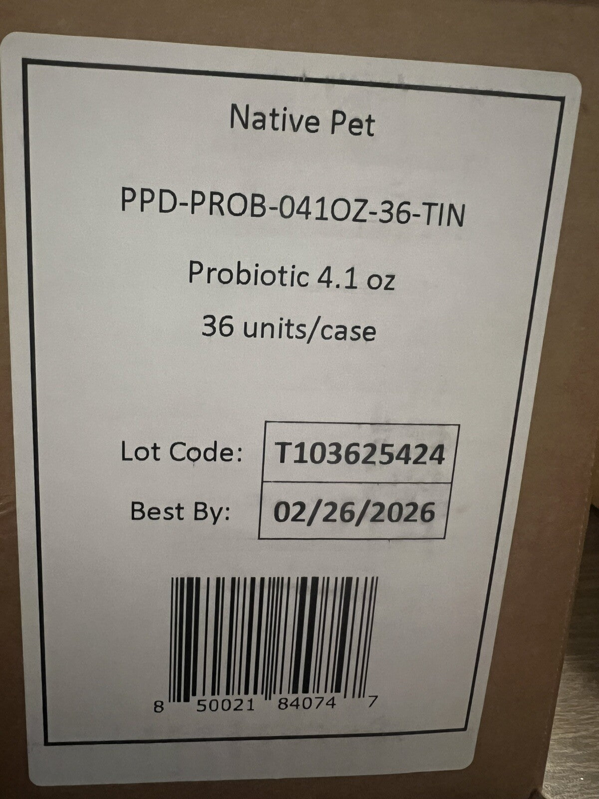 36 Pack Native Pet Probiotic for Dogs - 4.1 oz Powder for Gut Health, 02/2026