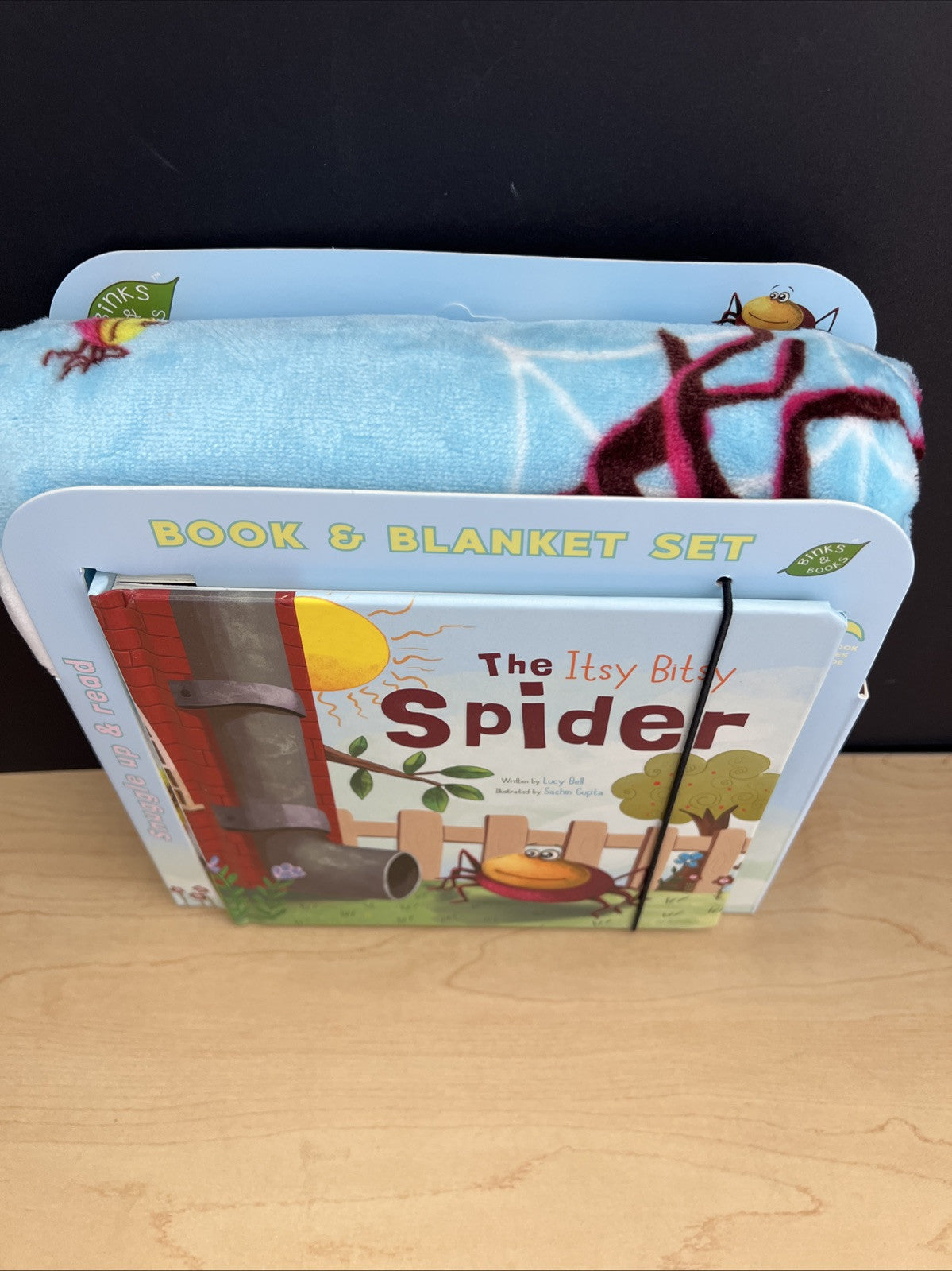 Itsy Bitsy Spider Baby Blanket & Nursery Rhyme Book Set Binks & Books NEW