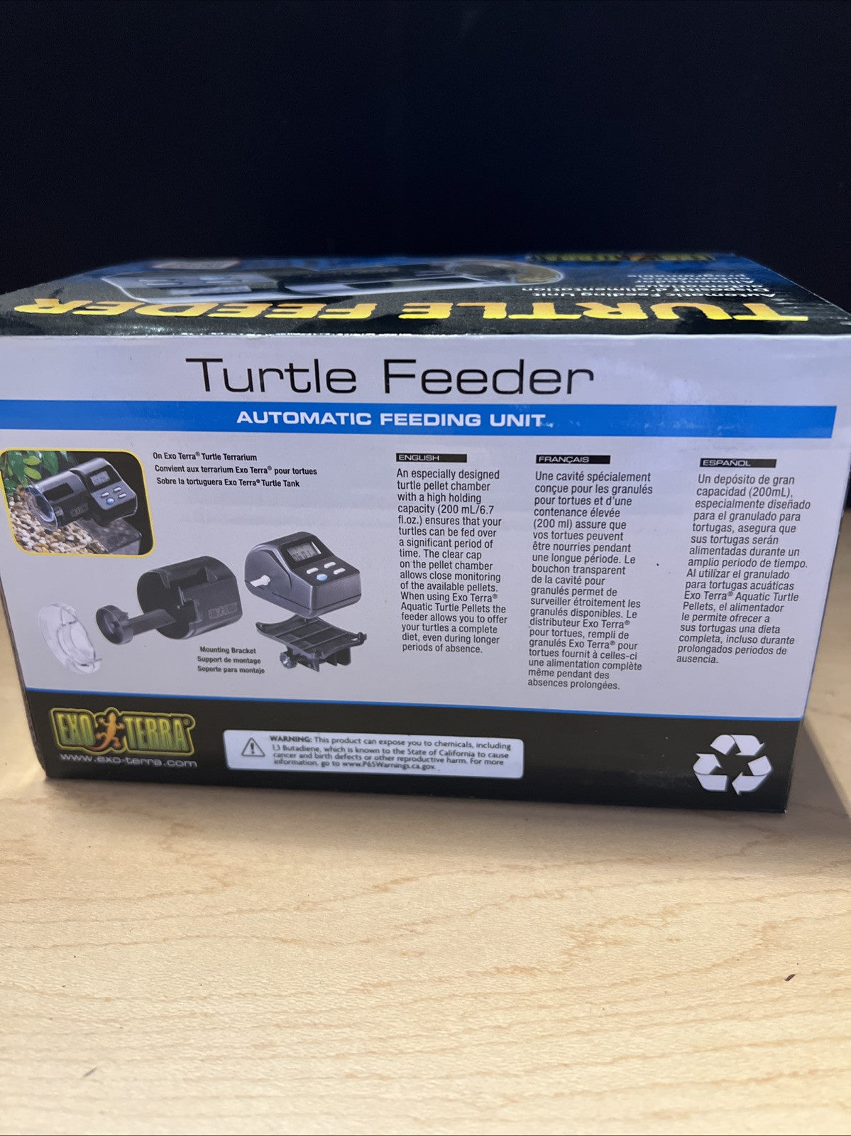 Exo Terra Turtle Feeder Automatic Feeding Unit New