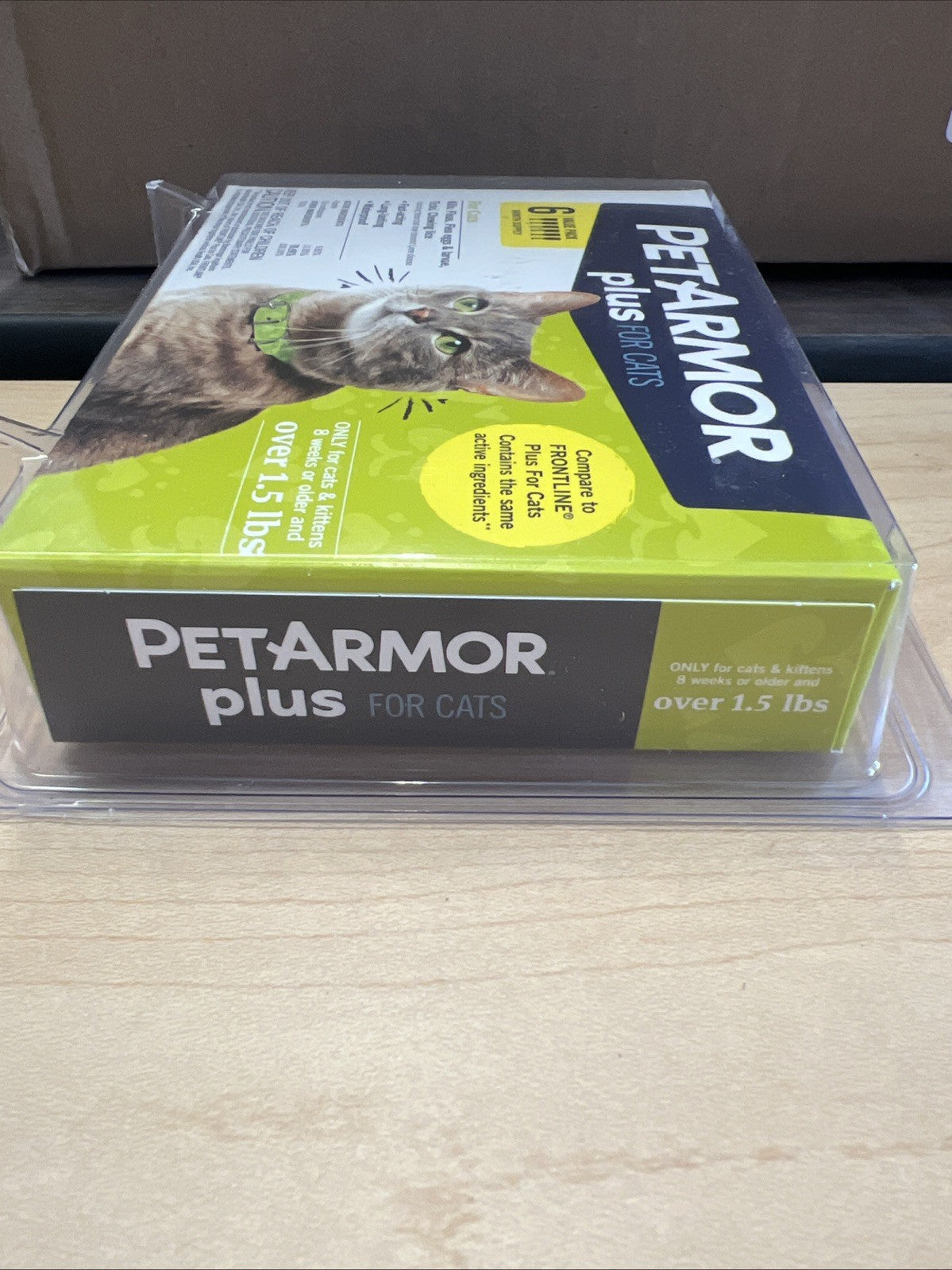 PetArmor PLUS 6 Doses Flea, Tick & Lice Treatment for CATS Cat Over 1.5 LBS 7690