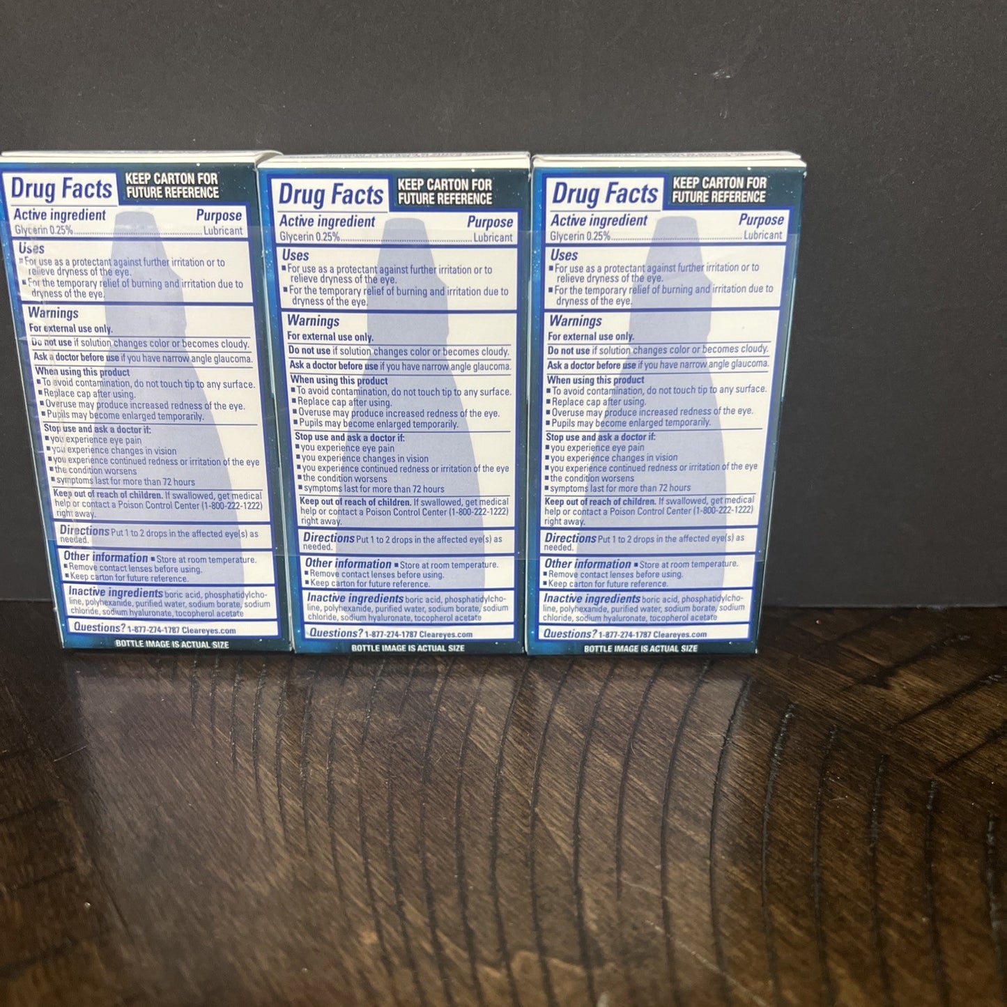 Lot Of 3 Clear Eyes Nighttime Restoring Drops.0.5oz(15ml) Exp 5/2026 NIB