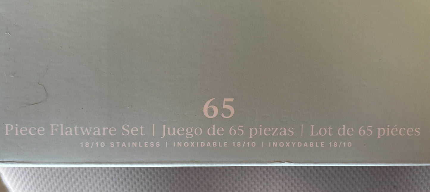 LENOX SCULPT 5-PC PLACE SETTING FLATWARE SET MIRRORED 18/10 STAINLESS STEEL NEW
