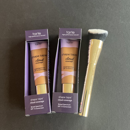 tarte Broad Spectrum SPF 15 Shape Tape Cloud Coverage 53N Deep Neutral-2pk