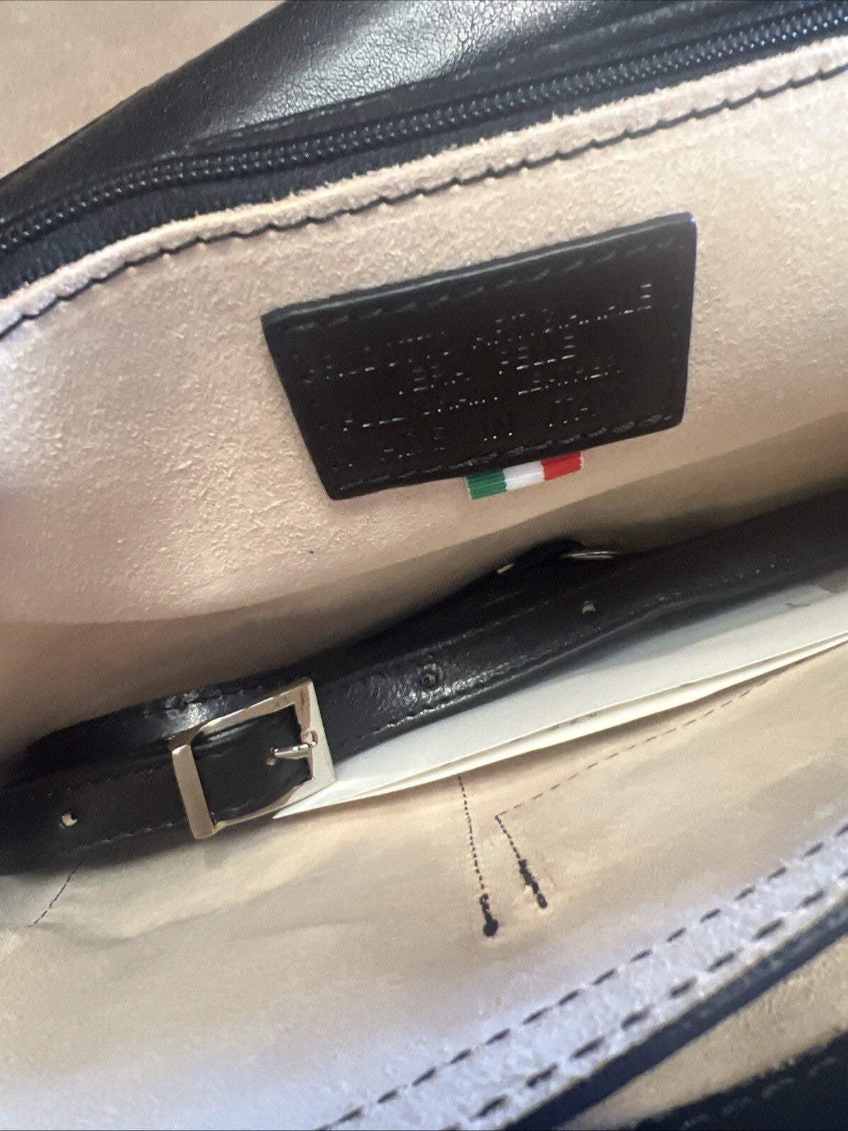 Made In Italy Time Resistance Leather Messenger Bag Laptop Briefcase