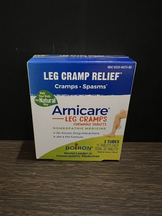 Arnicare Leg Cramp Relief, Lemon, 3 Tubes, 11 Chewable Tablets Per Tube Exp 8/25
