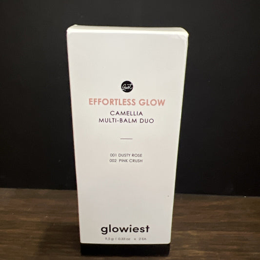 Glowiest EFFORTLESS GLOW CAMELLIA Multi-Balm Duo Pink Crush & Dusty Rose 0.33 oz