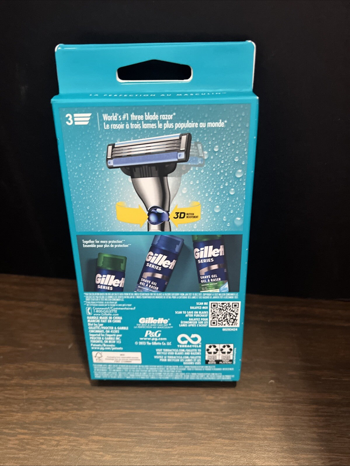 Gillette Mach3 2 Cartridges 1 Razor 3D Motion Movement 3 Steel Blades