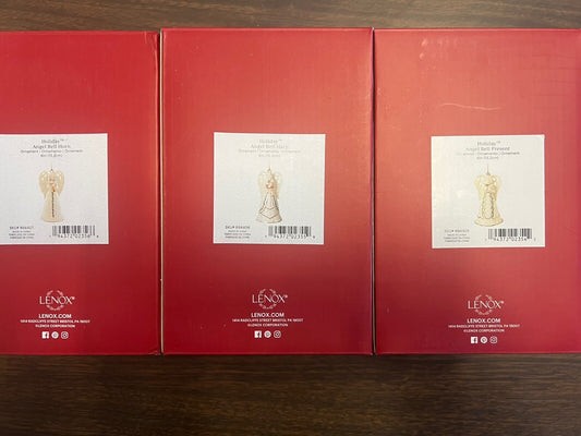 Lenox Collectible Holiday Christmas Angel Bell Set Of 3