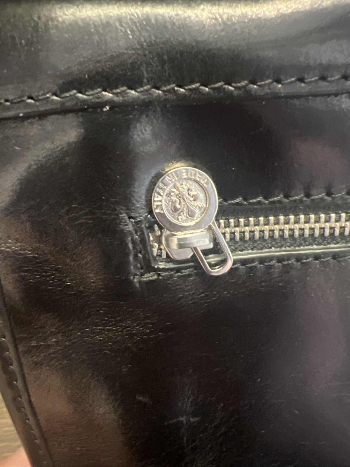 Made In Italy Time Resistance Leather Messenger Bag Laptop Briefcase