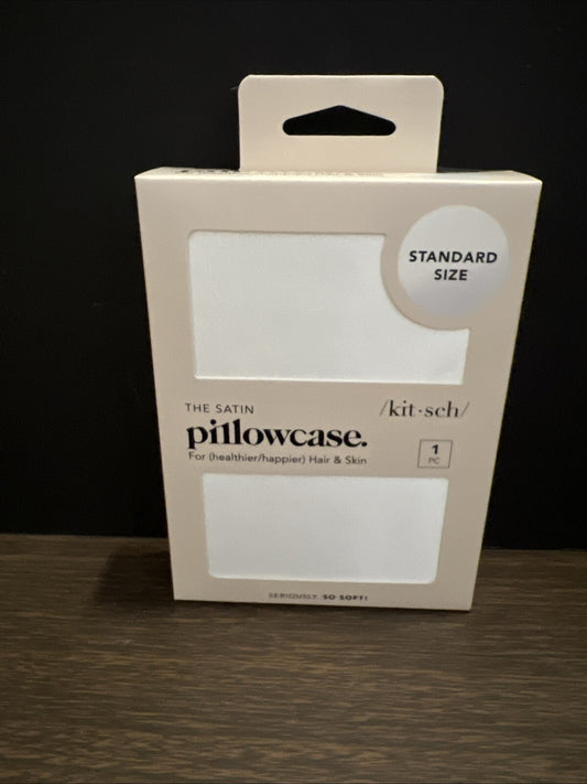 Kitsch Beauty Satin Pillowcase IVORY STANDARD - Brand New!!