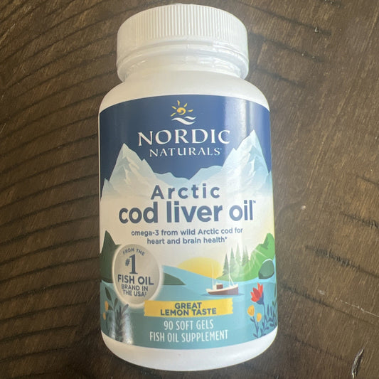 Nordic Naturals Arctic CLO All Natural Cod Liver Oil Soft Gels Lemon 90 Ct 2027