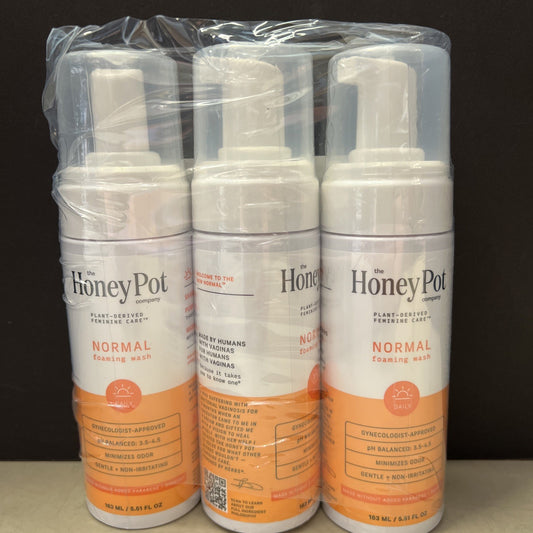 3PK The Honey Pot Company Normal Foaming Wash  5.51 FL OZ EACH SEALED NEW
