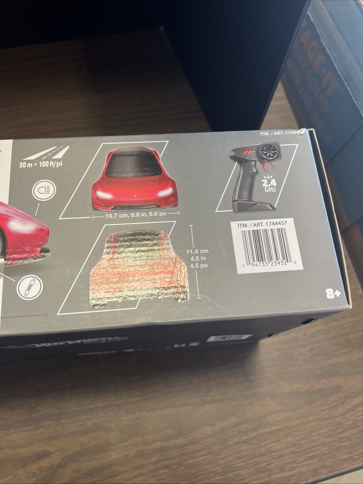 NEW Tesla Roadster Remote Control Hot Wheels RC Car 1:10 Scale RED