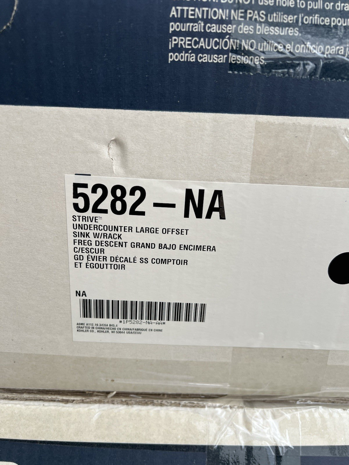 Kohler K-5282-NA Strive 36" Double Basin Undermount 16-Gauge Kitchen Sink