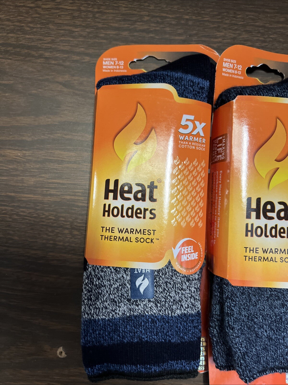 Heat Holders Thermal Socks, Men’s Size 7-12, Women’s Size 8-13, Navy 3pk NEW