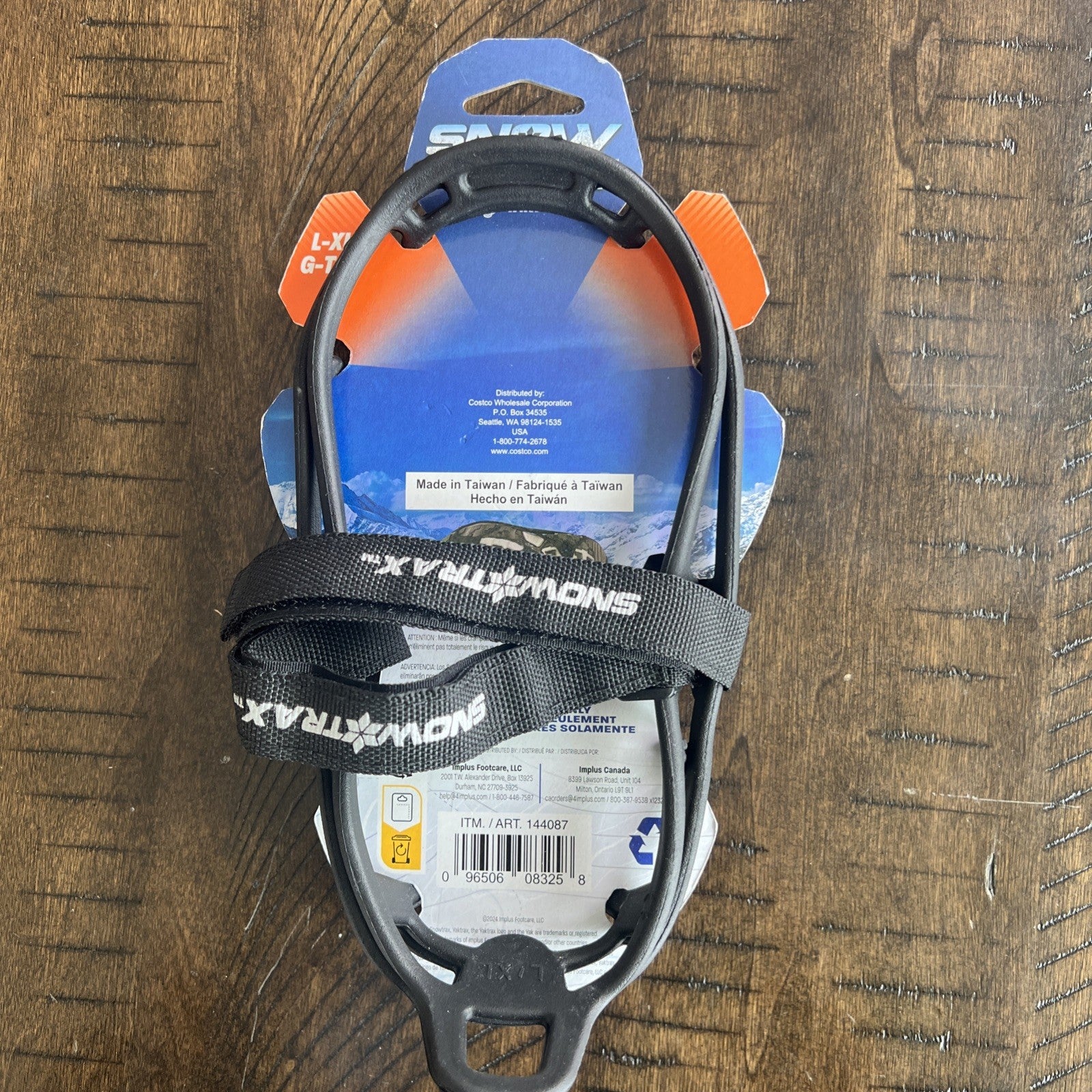 Snow Trax By YakTrax Traction Gear for Shoes & Boots (L-XL Men 8-12; Wmn. 9+)new
