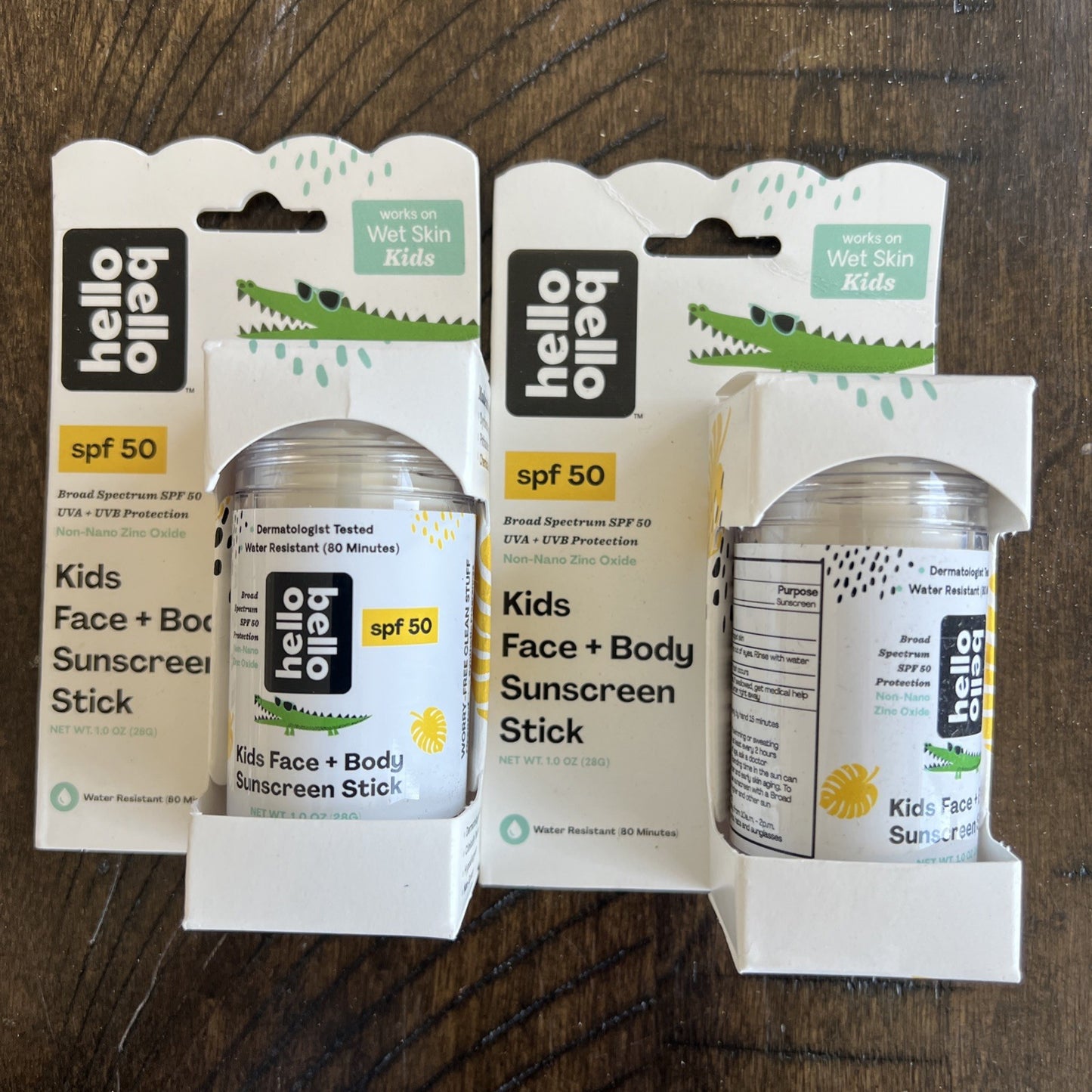 Hello Bello Kids Face + Body Sunscreen Stick,  SPF 50, 1oz Exp2/26 (Lot Of 2)
