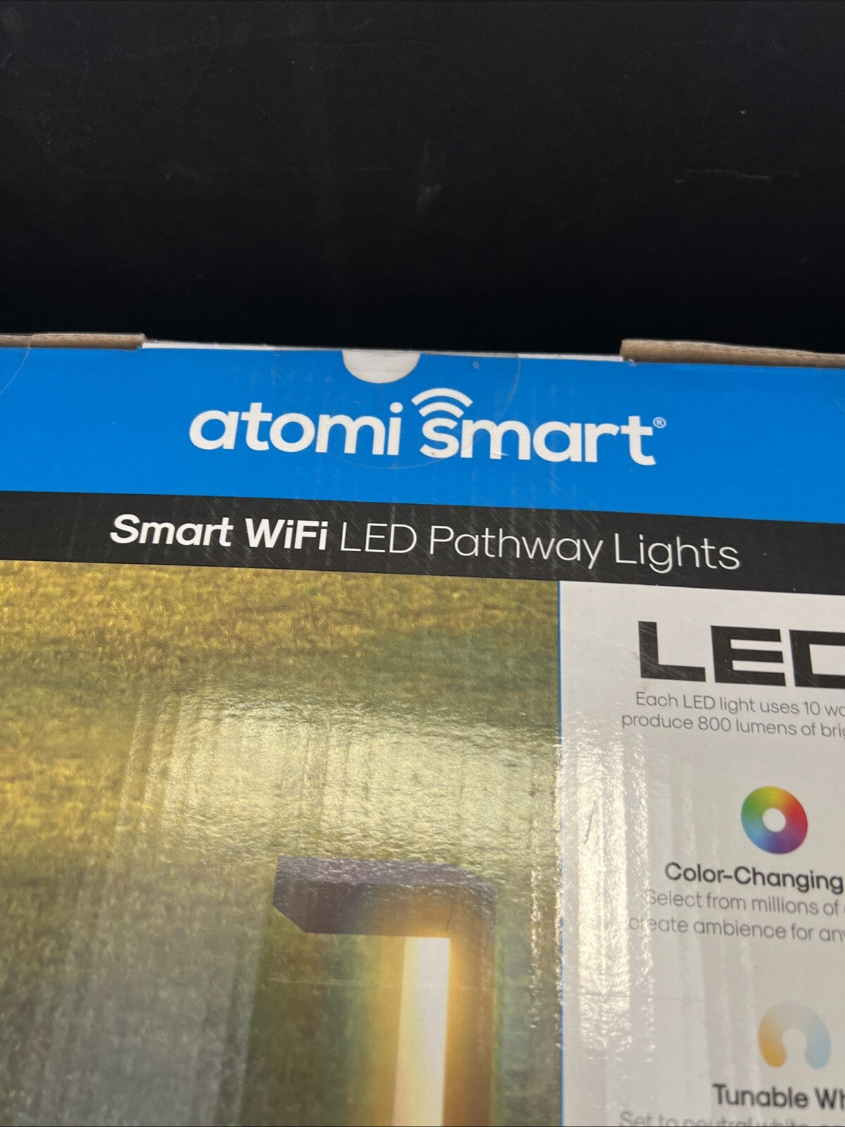 Atomi Smart Color Changing LED Pathway Lights, 4-pack Starter Kit Outdoor NEW