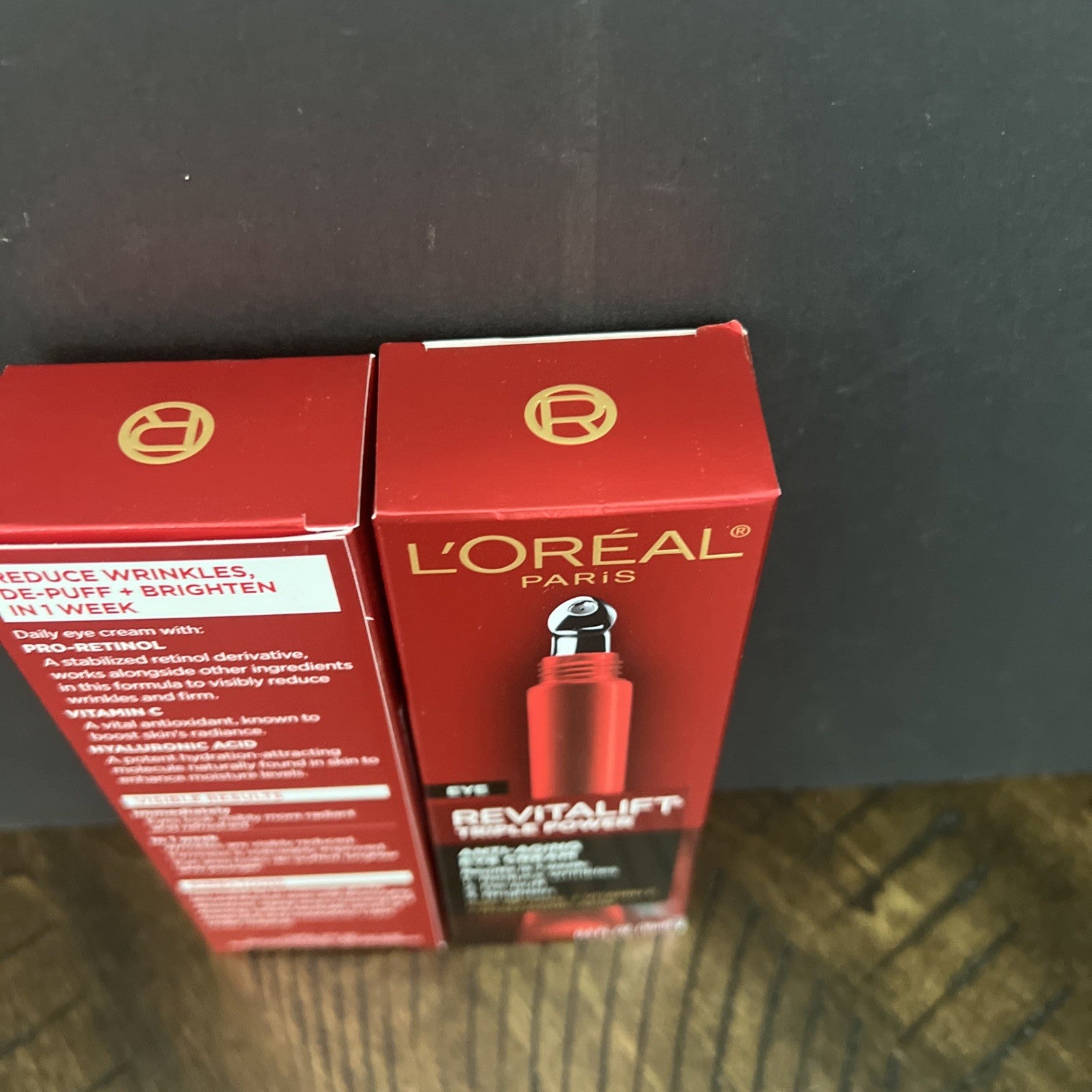 L'Oreal Eye Revitalift Triple Power Anti-Aging Cream 0.5oz Lot of 2