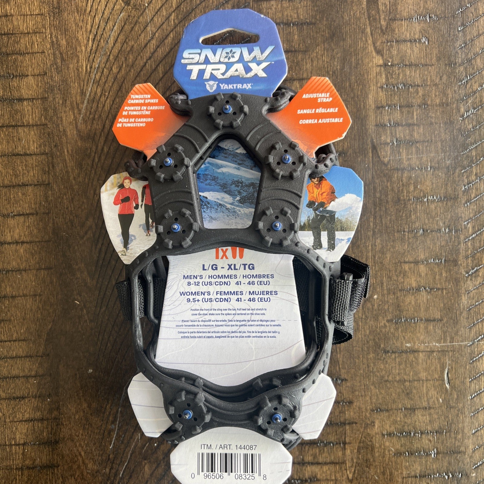 Snow Trax By YakTrax Traction Gear for Shoes & Boots (L-XL Men 8-12; Wmn. 9+)new