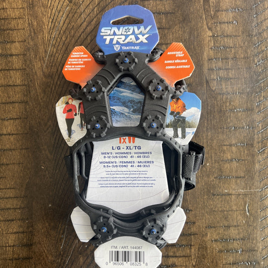 Snow Trax By YakTrax Traction Gear for Shoes & Boots (L-XL Men 8-12; Wmn. 9+)new