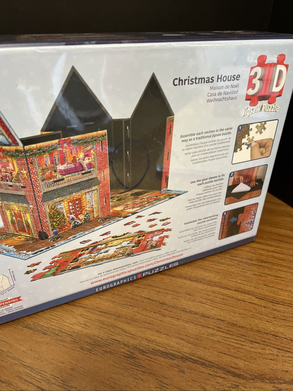 Christmas House 1100 Piece 3D Jigsaw Puzzle Eurographics New