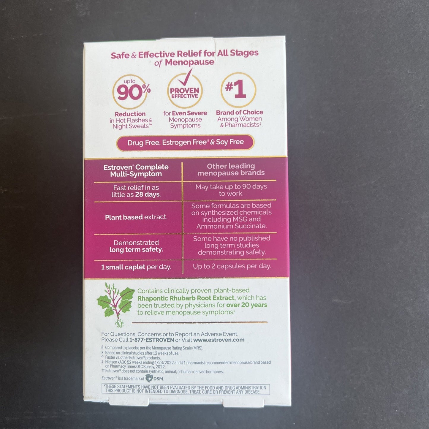 Estroven Complete Menopause Relief 28 Vegetarian Caplets Exp 4/26