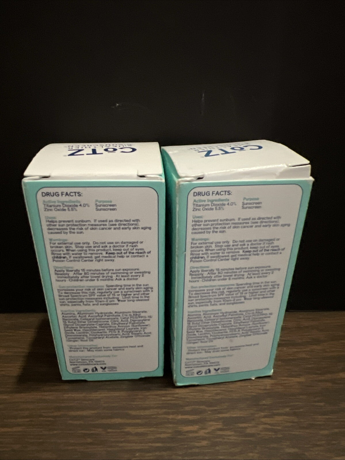 COTZ Mineral Sun Stick Tinted Sheer Sunscreen SPF 45 1oz - Lot of 2