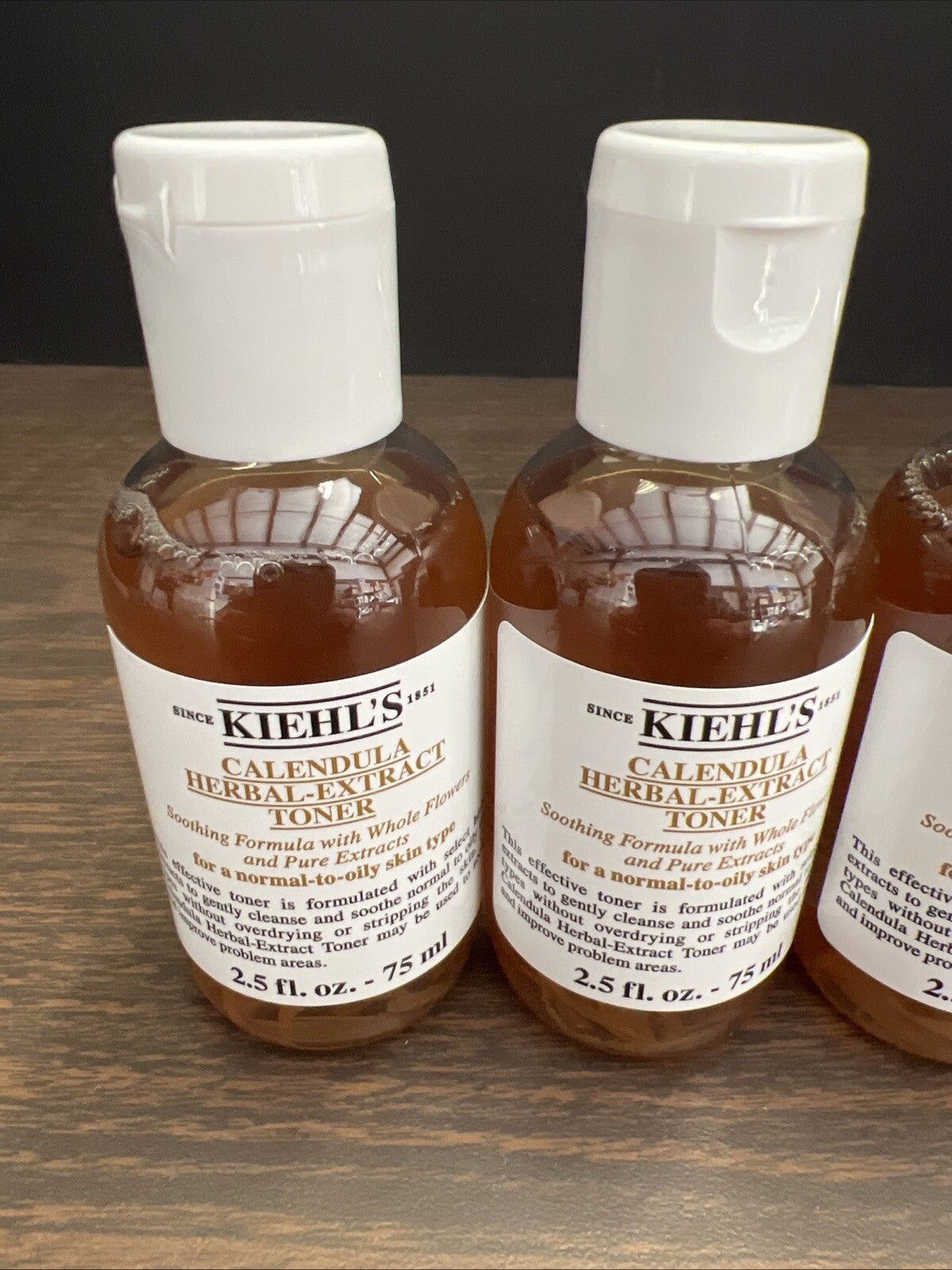 Kiehl's Calendula Herbal-Extract Toner Alcohol-Free  2.5fl Oz-75ml 4pk (10oz)