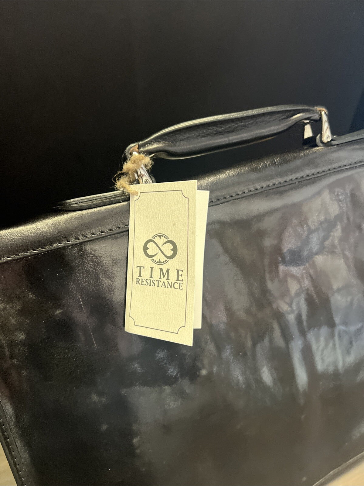 Made In Italy Time Resistance Leather Messenger Bag Laptop Briefcase