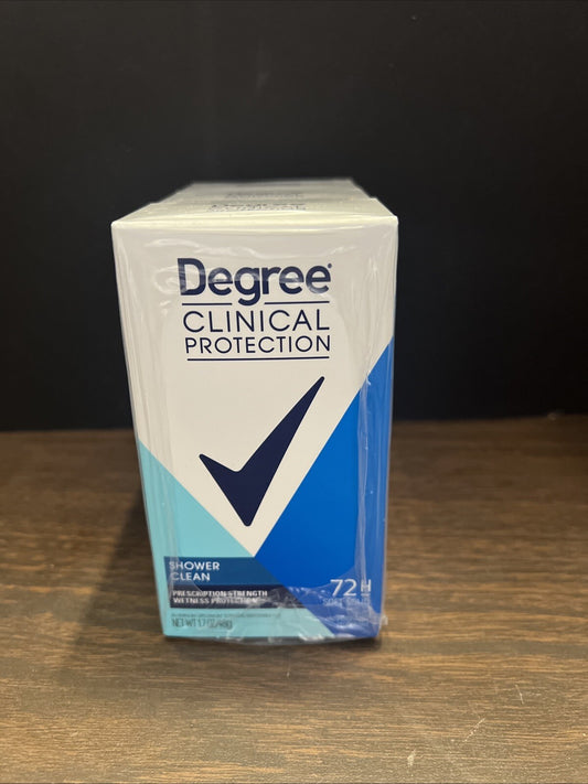 Degree Clinical Protection Antiperspirant Deodorant Shower Clean 1.7oz Pack of 3