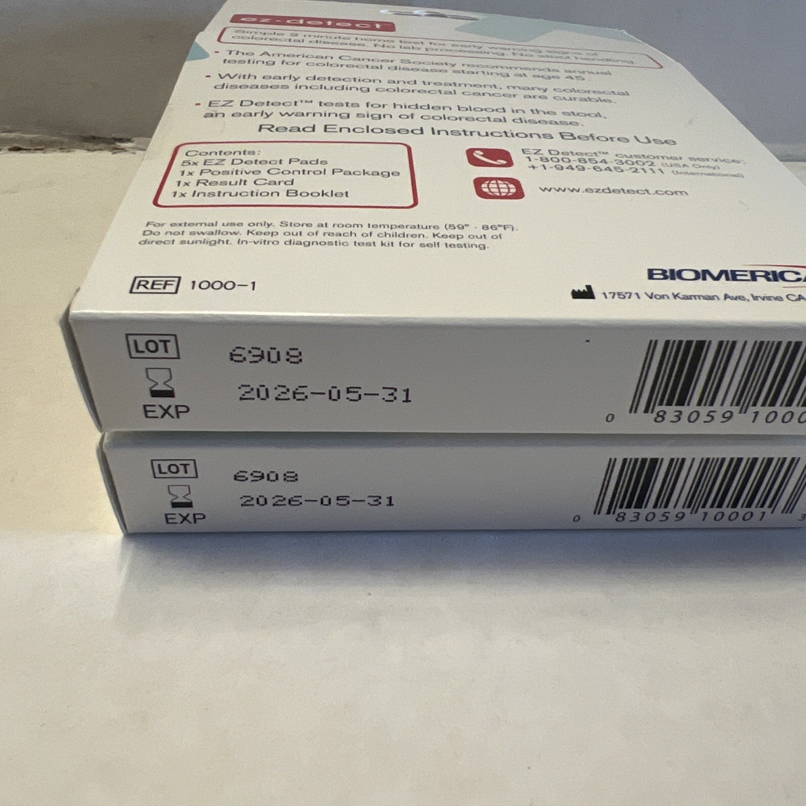 2pk EZ Detect Colon Disease Test Kit Self Test For Colorectal Disease
