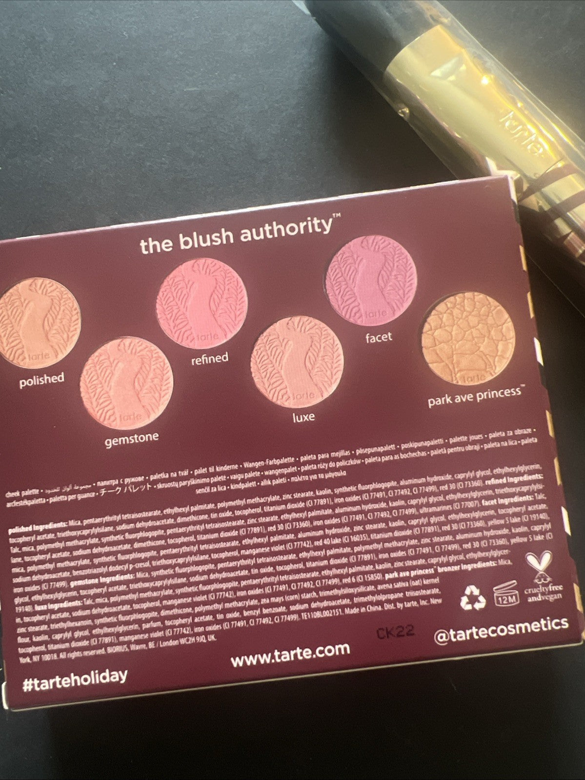 tarte Precious Gems Amazonian Clay Cheek Palette LTD Ed NEW W/BRUSH