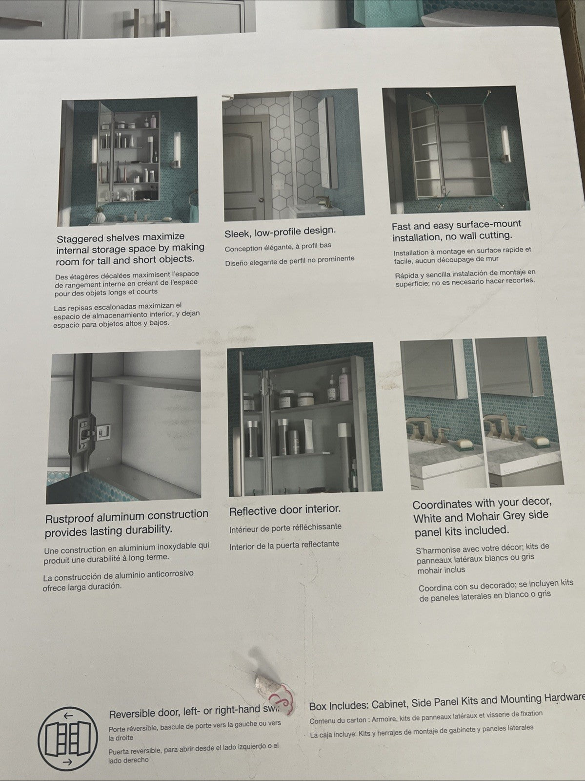 Kohler 15” x 40” Surface Mount Medicine Cabinet Maxstow K-81155-LA1 Rustproof