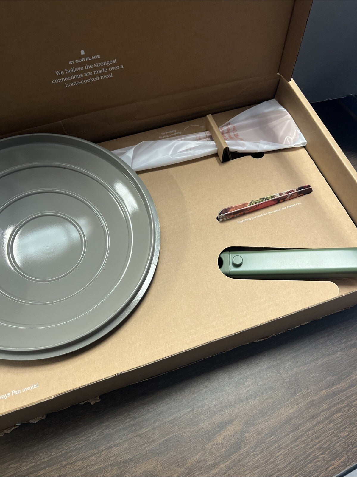 Our Place Always Pan 2.0 10.5” SAGE Nonstick Pan w Lid, Spatula, Basket