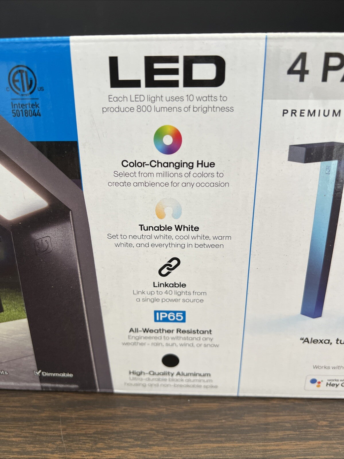 Atomi Smart Color Changing LED Pathway Lights, 4-pack Starter Kit Outdoor NEW