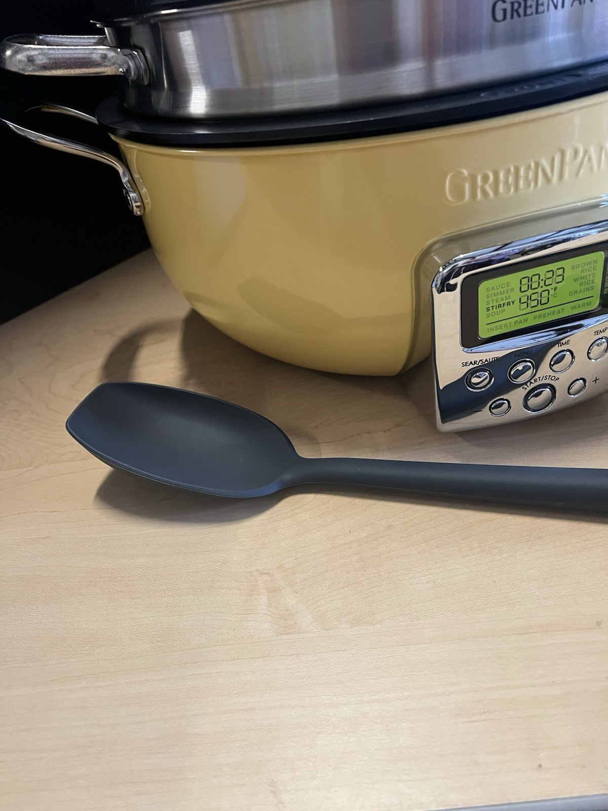 GreenPan Elite Essential Smart Electric 6 QT Skillet STEAMER & TOOL NEW-BUTTER