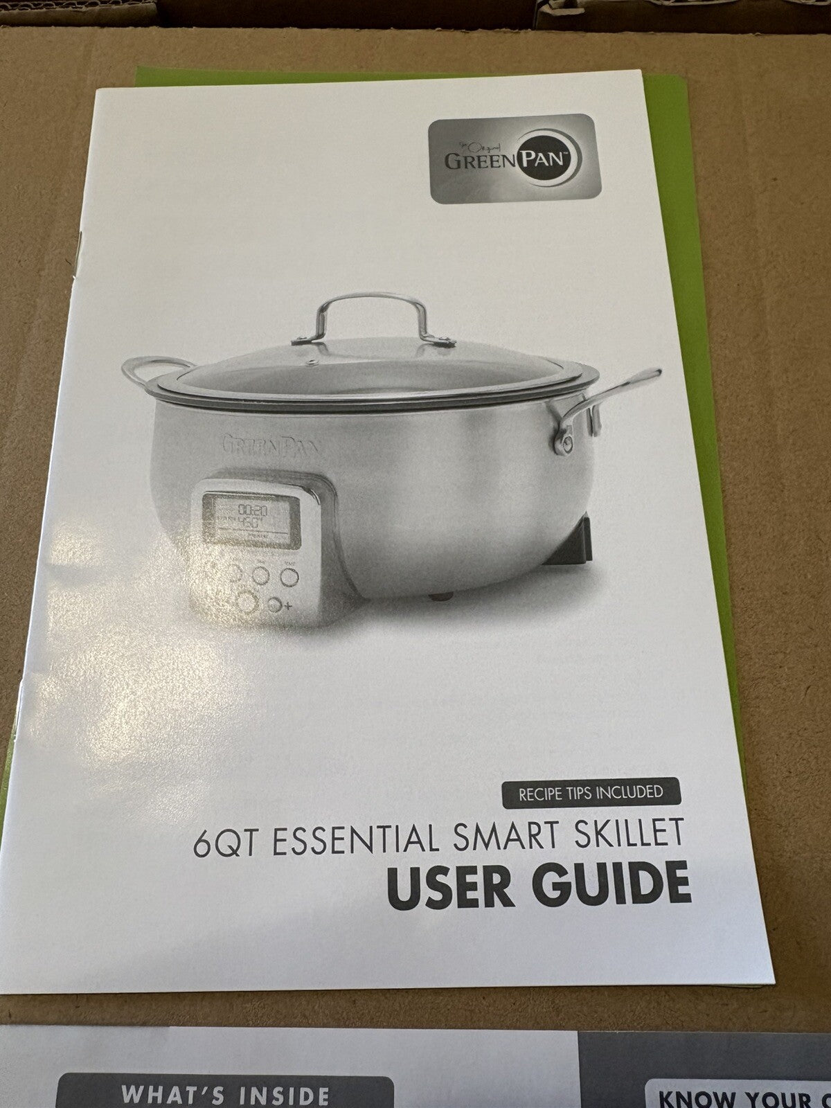 Green Pan 6 Qt Elite Essential Electric Skillet Steamer & Tool - Pine Green