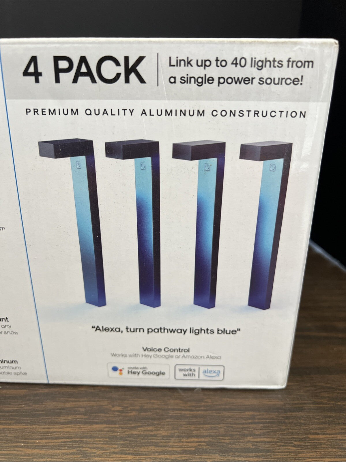 Atomi Smart Color Changing LED Pathway Lights, 4-pack Starter Kit Outdoor NEW