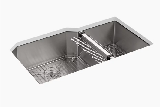 Kohler K-5282-NA Strive 36" Double Basin Undermount 16-Gauge Kitchen Sink
