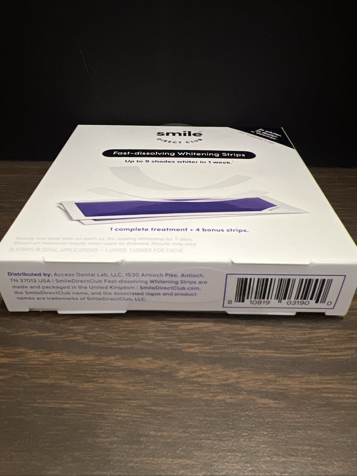 Smile Direct Club Whitening-Fast dissolving Whitening Strips 18 (9 Applications)