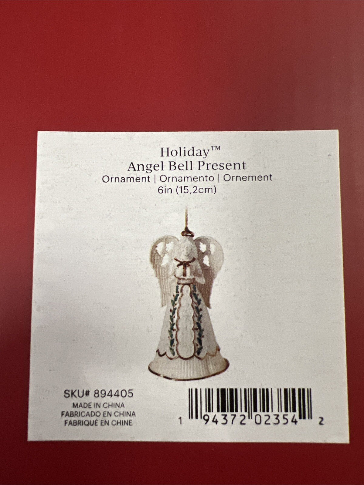 Lenox Collectible Holiday Christmas Angel Bell Present 6” Figurine Ornament NEW