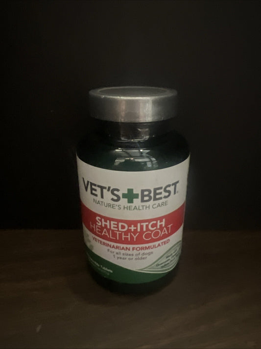 Vet’s Best Healthy Coat Shed & Itch Relief Dog Supplements Exp 2/27 1yr or Older