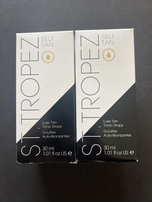 2pk St. Tropez Self Tan Luxe Tan Tonic Drops- 1.01 oz / 30 ml